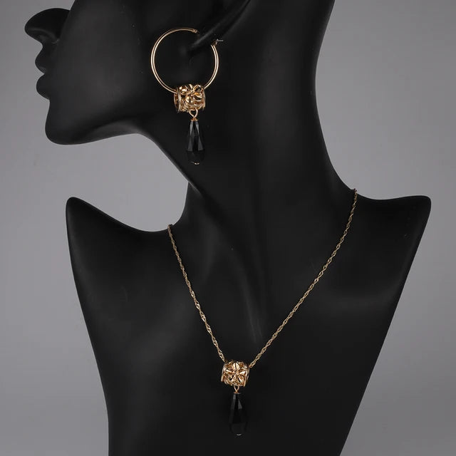 Cring Coco Polynesian Frangipani Earrings Sets Woman Drop Earring Hawaiian Crystal Flower Jewelry Sets 2022 for Women Dropship